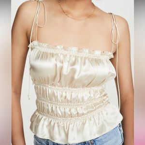 Reformation Viviana Top in Gold Size S